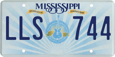 MS license plate LLS744