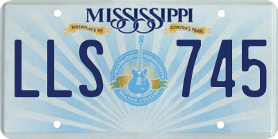 MS license plate LLS745