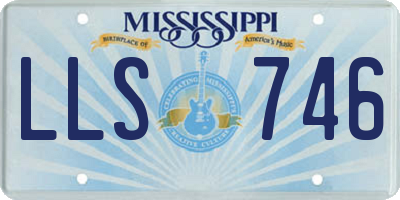 MS license plate LLS746
