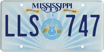 MS license plate LLS747
