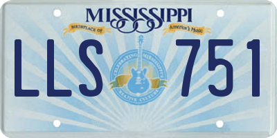 MS license plate LLS751
