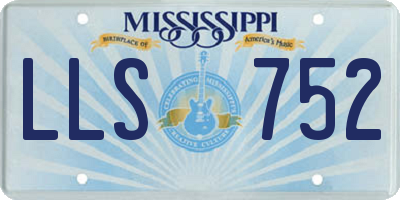 MS license plate LLS752
