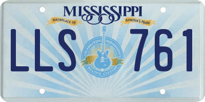 MS license plate LLS761