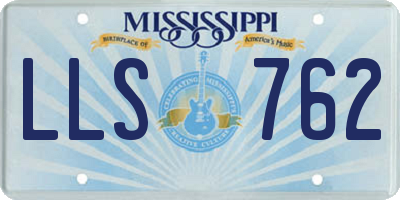 MS license plate LLS762