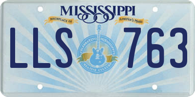 MS license plate LLS763