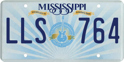 MS license plate LLS764