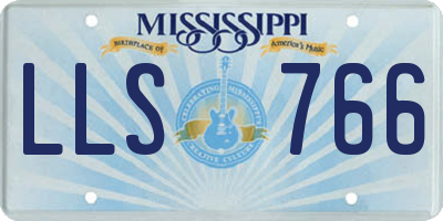 MS license plate LLS766