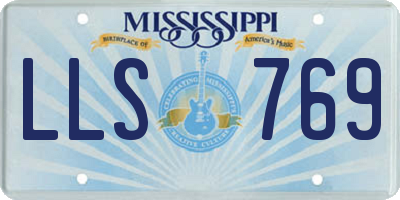 MS license plate LLS769