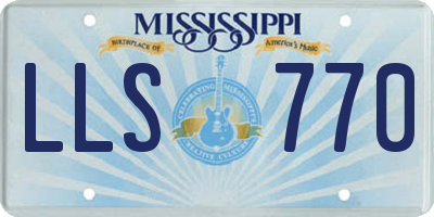 MS license plate LLS770