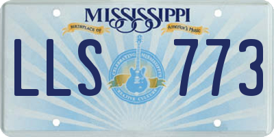 MS license plate LLS773