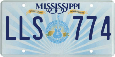 MS license plate LLS774