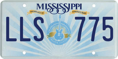 MS license plate LLS775