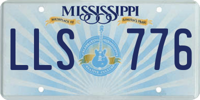 MS license plate LLS776