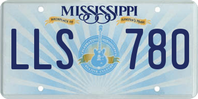 MS license plate LLS780