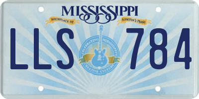 MS license plate LLS784