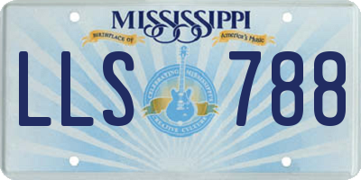 MS license plate LLS788