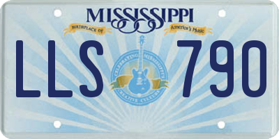 MS license plate LLS790