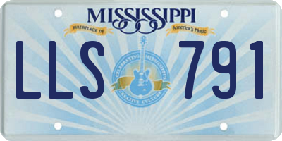 MS license plate LLS791