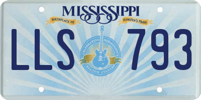 MS license plate LLS793