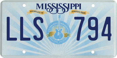 MS license plate LLS794