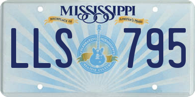MS license plate LLS795