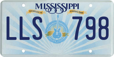 MS license plate LLS798