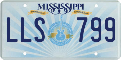 MS license plate LLS799