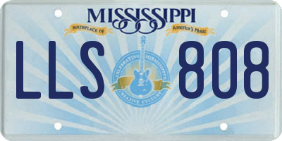MS license plate LLS808