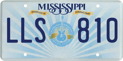 MS license plate LLS810