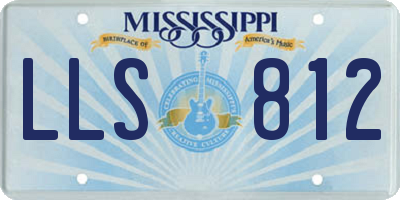 MS license plate LLS812
