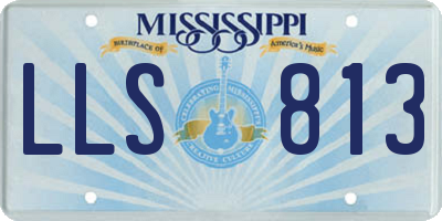 MS license plate LLS813