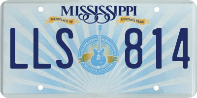 MS license plate LLS814
