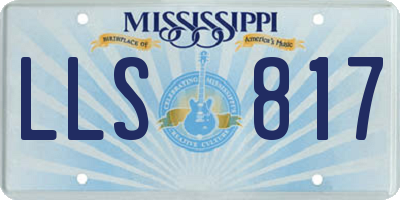 MS license plate LLS817