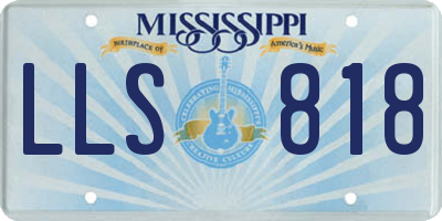 MS license plate LLS818