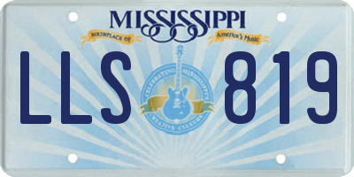 MS license plate LLS819