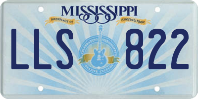 MS license plate LLS822