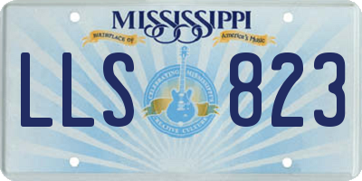 MS license plate LLS823
