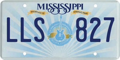 MS license plate LLS827