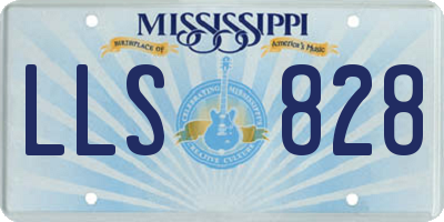 MS license plate LLS828