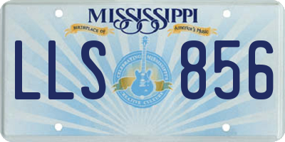 MS license plate LLS856