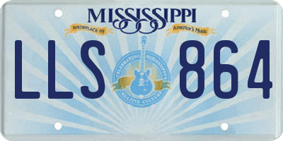 MS license plate LLS864