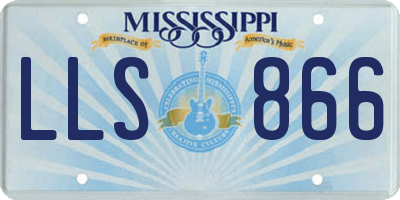 MS license plate LLS866