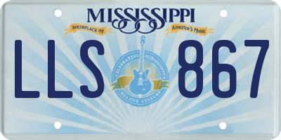 MS license plate LLS867