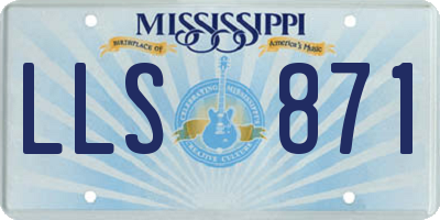 MS license plate LLS871