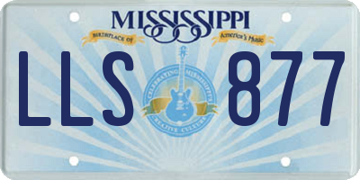 MS license plate LLS877