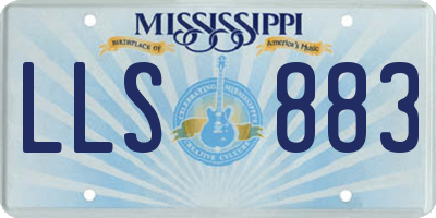 MS license plate LLS883