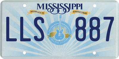 MS license plate LLS887