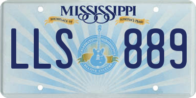 MS license plate LLS889