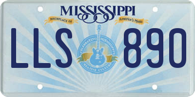 MS license plate LLS890