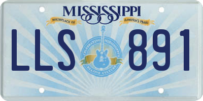 MS license plate LLS891